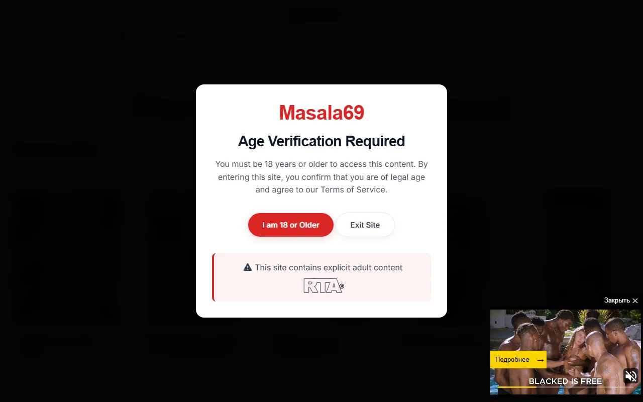 Screenshot of Masala69 Website Review