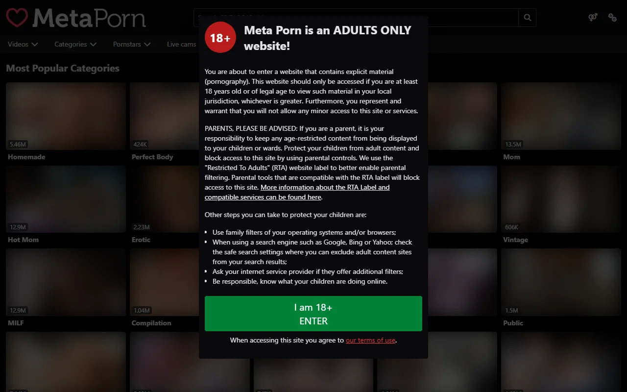 Screenshot: Metaporn Screenshot of Metaporn