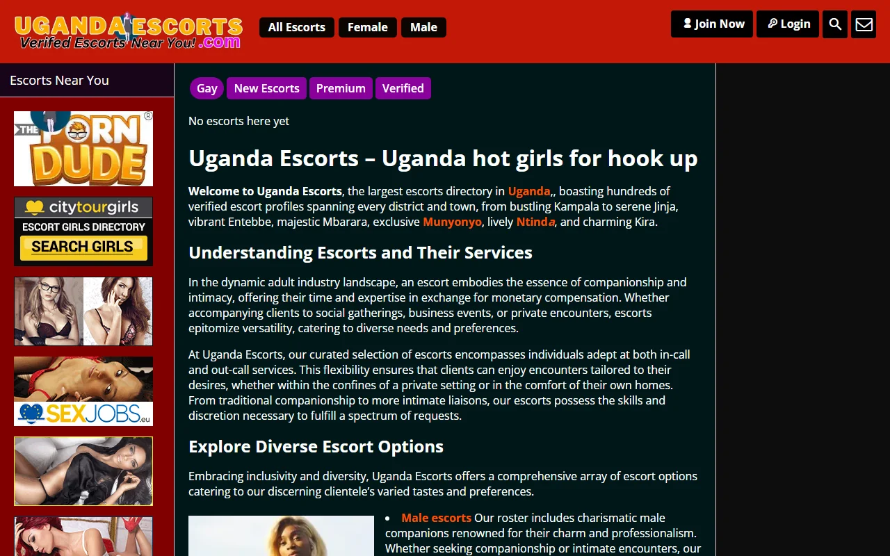 Screenshot: Ugandaescorts Screenshot of Ugandaescorts